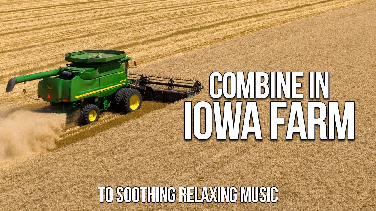 Stunning Aerial 4K Views of an Iowa Combine Harvest to Relaxing ...
