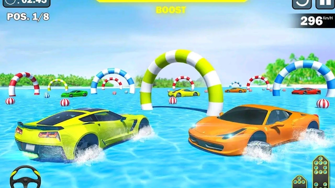 Floating Water Surfer Car Driving Simulator - Gameplay Android #