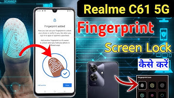 Realme c61 display fingerprint setting/Realme c61 fingerprint screen lock/fingerprint sensor