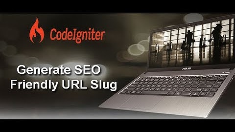 Generate URL slug in Codeigniter