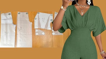 How to Draft Fitted Waist Jumpsuit Sewing Patterns