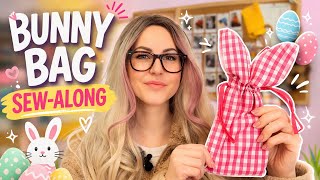 BUNNY EARS DRAWSTRING BAG Sew-Along Tutorial 