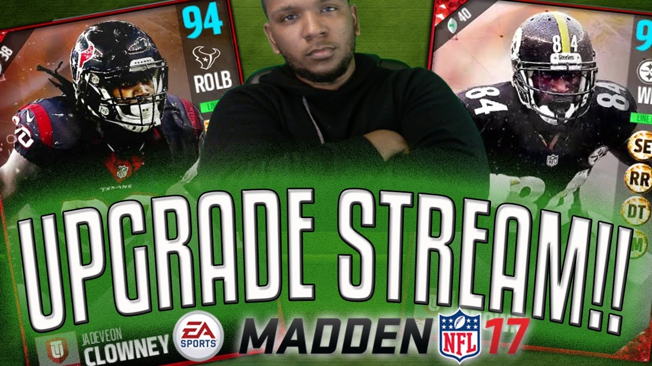 92 OVERALL! GREATEST OVERTIME WIN IN MADDEN!! UPGRADE STREAM! MADDEN ULTIMATE TEAM 17