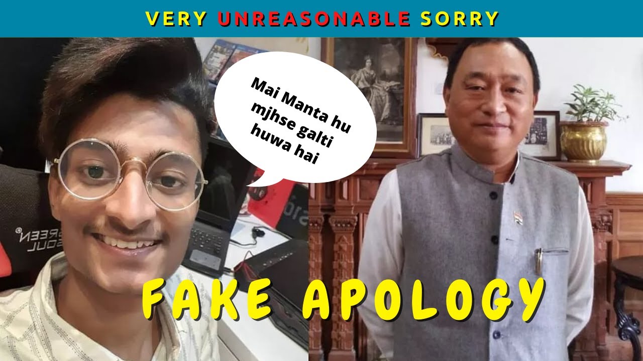 FAKE APOLOGY AFTER RACIAL COMMENT ON ARUNACHAL PRADESH MLA BY PARAS OFFICIAL | UNREASONABLE SORRY