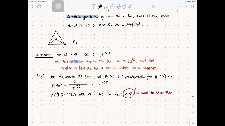 Probabilistic Methods - 1.1 probabilistic methods - Ramsey Number Lower Bound