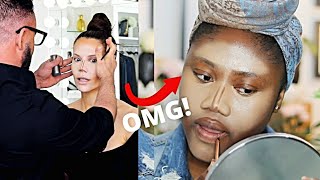 I tried following a SCOTT BARNES \& TATI Makeup tutorial on BROWN SKIN