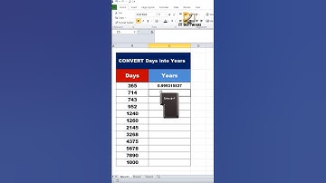 How to CONVERT Days into Years in Excel 🔥 | Excel for Fresher | #excel #short #shorts  @ITSoftwares
