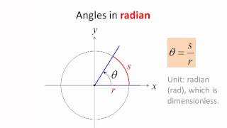 Precalculus with trigonometry Lecture 34: Trigonometry: Angle defined in radian