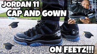 THESE ARE FRESH!!! JORDAN 11 CAP AND GOWN/PROM NIGHT ON FEET REVIEW!!!