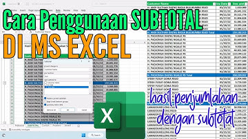 Cara Penggunaan SUBTOTAL di Ms Excel