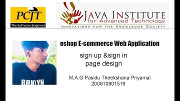 Web Project Task 01| java institute | 1st Year | e shop