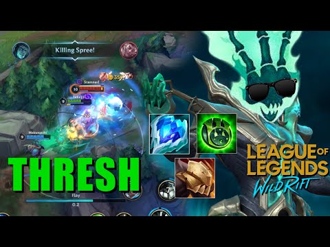 WHEN YOUR THRESH SUPPORT IS ON KILLING SPREE! CLEAN GAME 0 DEATH MVP | WILD RIFT