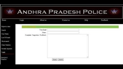 Crime Reporting Management System Project in Java PPT