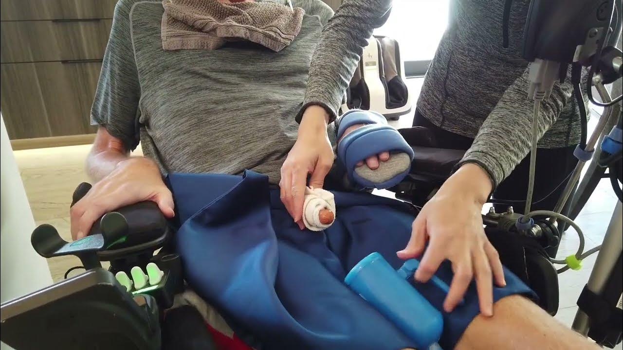 ALS help with a condom catheter YouTube