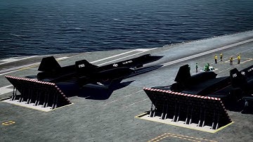 Secret footage of SR-71 Blackbird conducting aircraft carrier evaluations, date unknown.