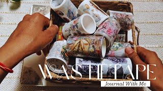 Aesthetic journaling with me 🎀🥰🌸 | Washi tape journal | ASMR - Scrapbooking | Satisfying