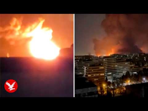 Tehran skyline burns as Mehrabad Airport hit by strikes