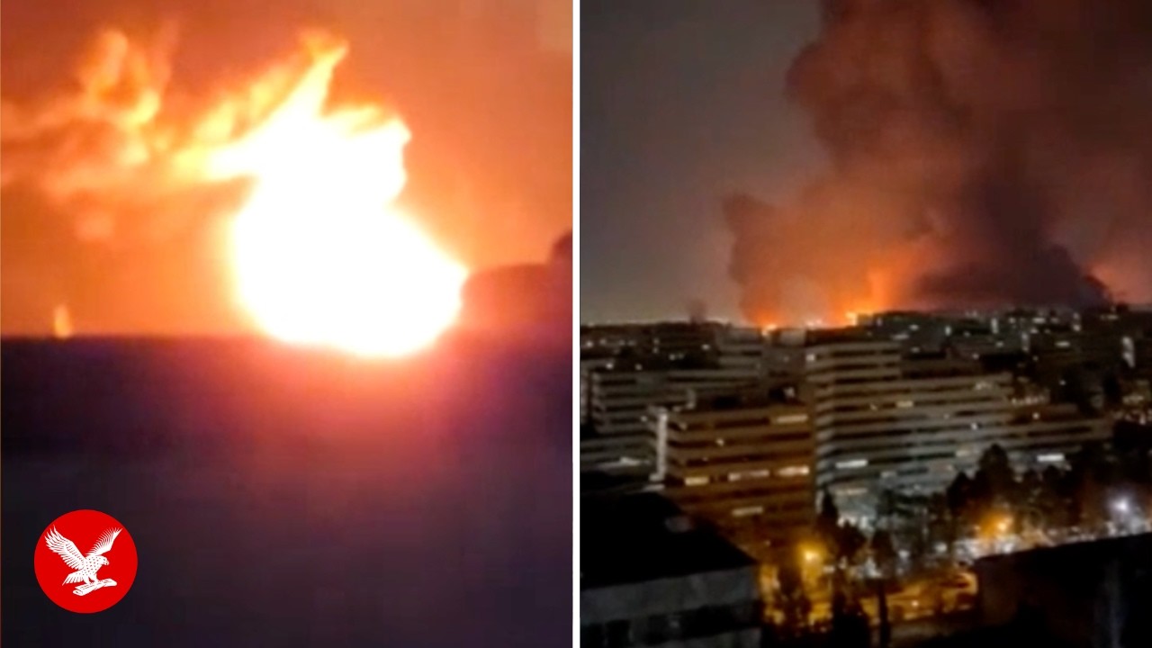 Tehran skyline burns as Mehrabad Airport hit by strikes