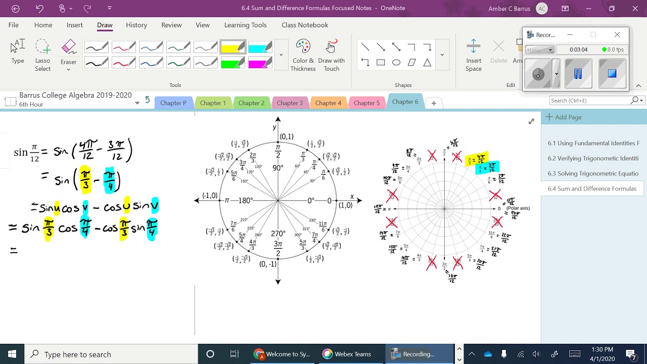 Using Sum and Difference Formulas to Find the Exact Values of a Sine ...