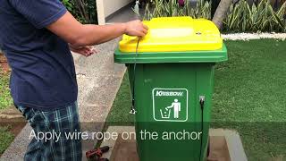 كيفية تثبيت Wiosi Trash Can Lid Lock