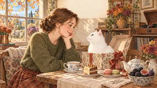 Happy Autumn Café Swing Jazz Songs 🍂 Morning Tea, Walnut Cake & a White Cat in a Gift Box screenshot 5