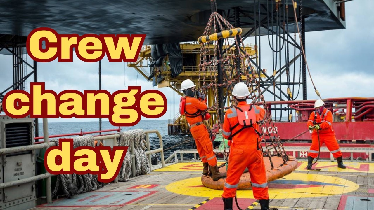 Offshore Crew Change by Supply Vessel - YouTube