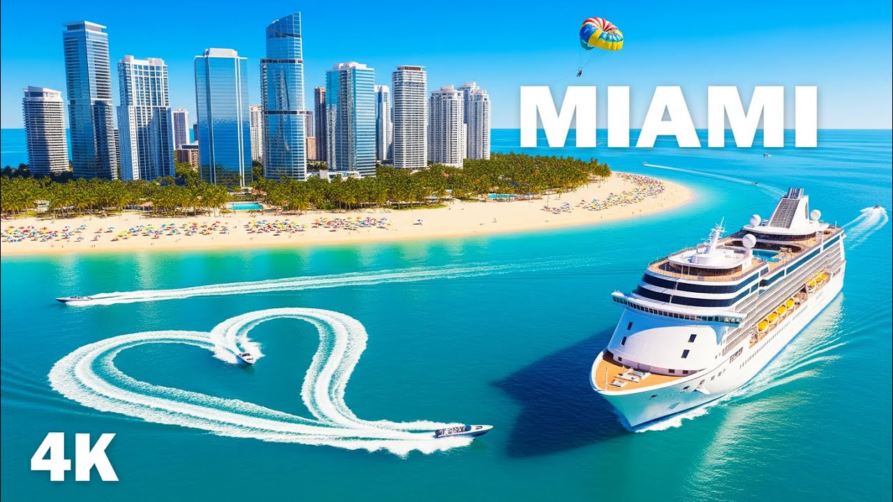 Miami 4K | Discover Tropical Beach Paradise and Turquoise Waters With Deep House Chill
