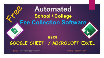 Fully Automated-School and College-Fee collection Software-using Microsoft Excel & Google Sheets