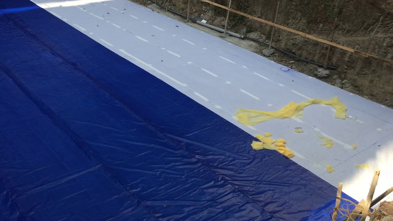 How to lay membrane on on fleece for basement waterproofing part 2