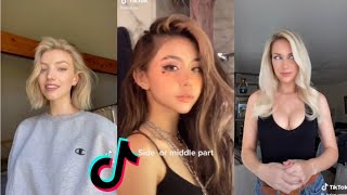 Middle hair part Vs side part Tiktok