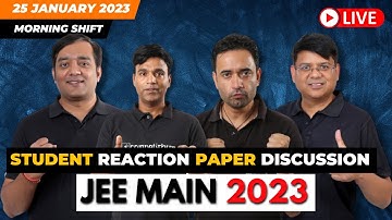 JEE Main 2023 Session 1 (25-Jan 1st shift) Live Student Reaction | Toughness Analysis |Paper Solving
