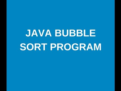 write a java program to implement bubble sort - Part 2