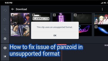 Unsupported format issue. How to fix your panzoid intro clip using video converter