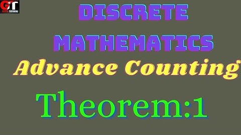 Discrete mathematics Advance Counting: Theorem:1 #BscCSIT #BIT #BEIT #EnginerringCourse #BHM #BIM