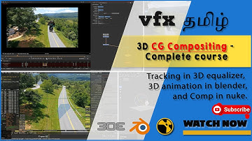 CG compositing with blender and nuke | 3D Equalizer | 3D Compositing complete coures #CGKalvi