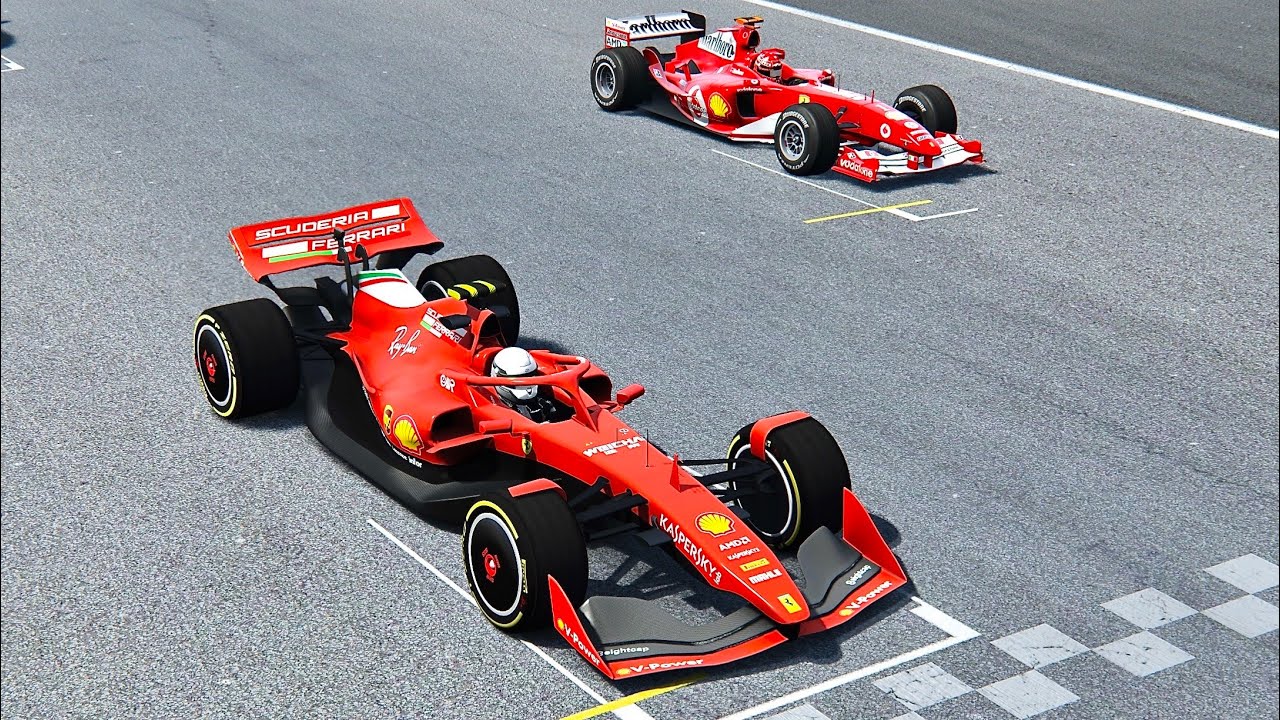 Ferrari F1 2021 vs Ferrari F1 2004 - Imola - YouTube
