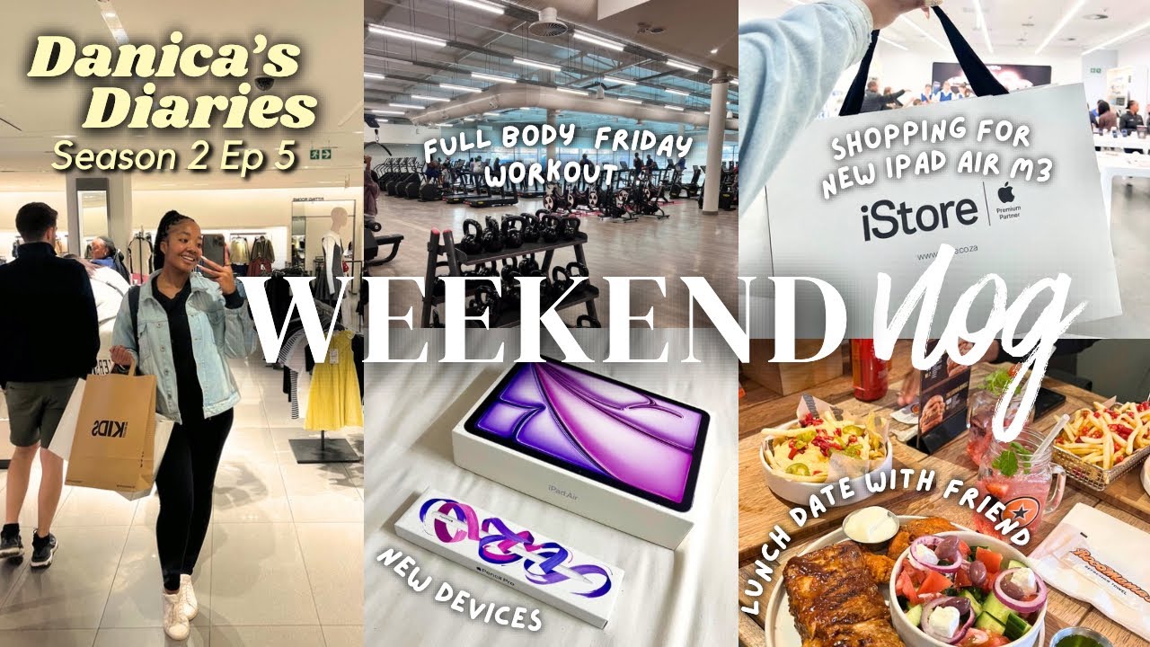 WEEKEND VLOG : study with me, full body workout and new iPad ෆ