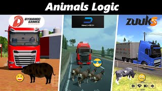 Animals Logic Comparison in Popular Mobile Truck Simulators | UTS vs WTDS vs TSU screenshot 4