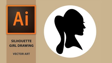 Silhouette Girl Drawing - Vector Art in Adobe Illustrator