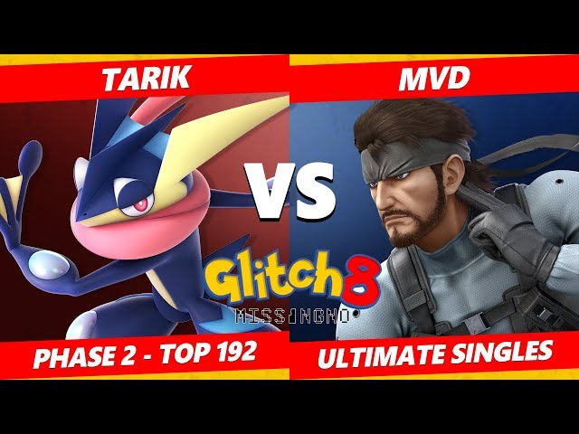 Glitch 8 SSBU - TG | MVD (Snake) Vs. Tarik (Greninja) Smash Ultimate Tournament Top 192