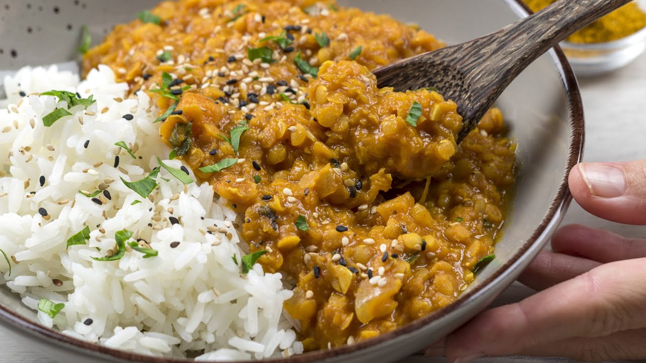 Lentil curry - Red lentil Dahl - YouTube