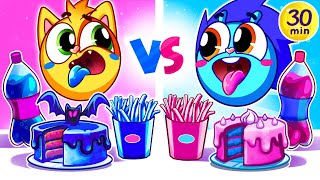 Pink vs Blue Challenge Song 💖💙 | Funny Kids Songs 😻🐨🐰🦁 And Nursery Rhymes by Baby Zoo