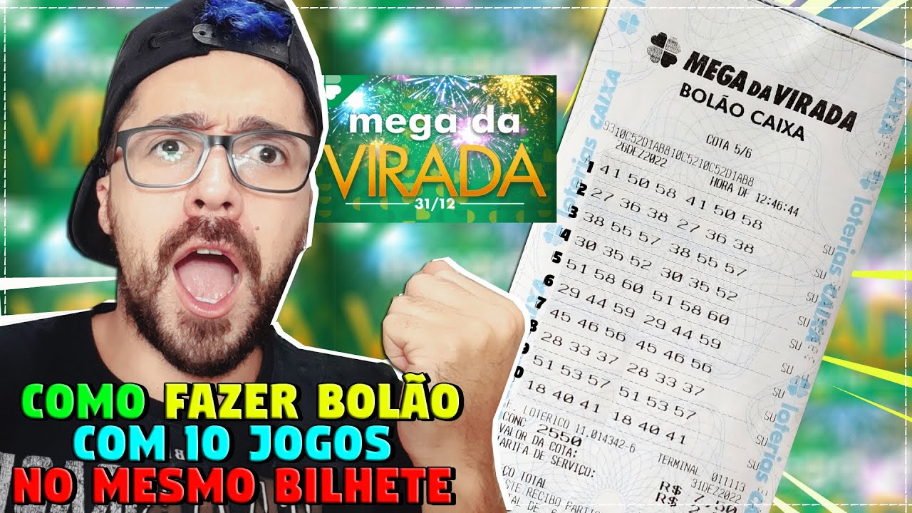 🍀INFO: COMO FAZ BOLÃO MEGA SENA DA VIRADA COM 10 JOGOS PREENCHIDOS NO  MESMO BILHETE SEM SURPRESINHAS 