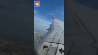 Trichy (TRZ) to Trivandrum (TRV). Takeoff, descent and landing video, airplane wing view