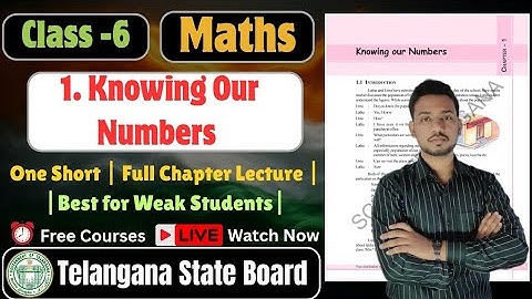 Class 6 | Maths | Chapter 1 | Knowing Our Numbers | One - Short Explanation | Telangana State Board 