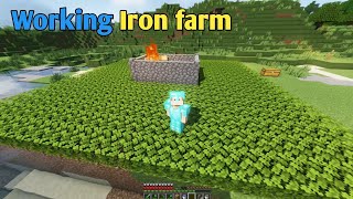 Minecraft but I build iron farm watch now #11