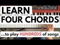 Piano chords for beginners learn four chords to play hundreds of songs