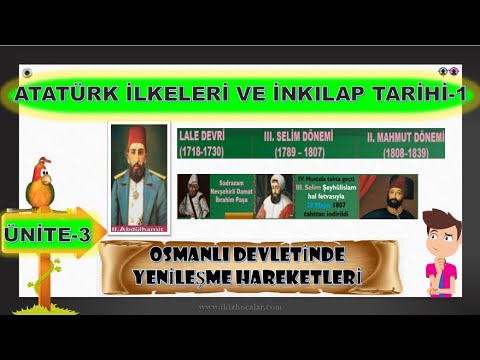 Atatürk ilkeleri ve inkılap tarihi 1 | Osmanlı Devletinde Yenileşme Hareketleri | Aöf Online Sınav