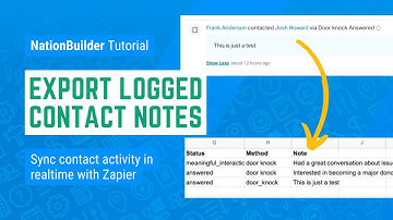 Sync NationBuilder Logged Contact (inc. Notes) to a spreadsheet