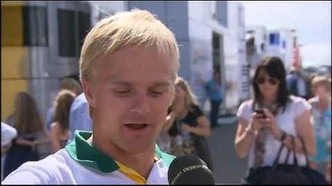 Heikki Kovalainen & Timo Glock interview after the race - British GP 2010